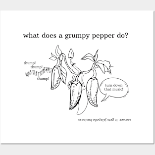 what does a grumpy pepper do? Posters and Art